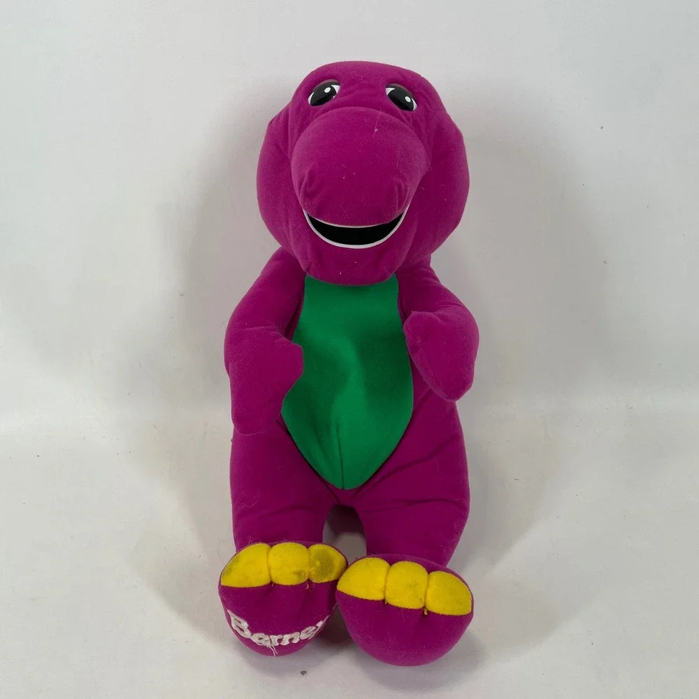 Vintage Playskool Barney the Dinosaur Talking Plush Toy 1990s Tested Works